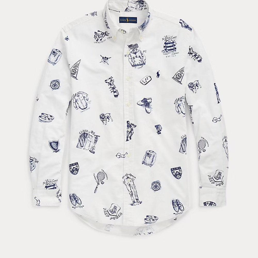 Ralph Lauren Printed Oxford Button-up Shirt- Class of 67’